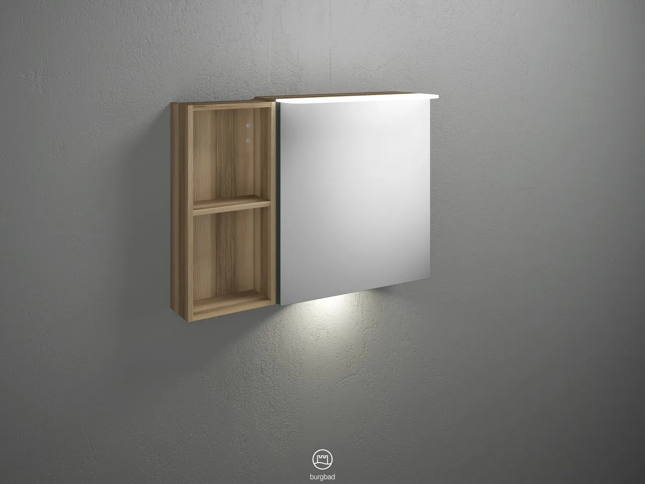 Badu Spiegelschrank SFUC090 von burgbad – 310 mm tief, 900 mm breit, 665 mm hoch Badu Spiegelschrank SFUC090 von burgbad – 310 mm tief, 900 mm breit, 665 mm hoch