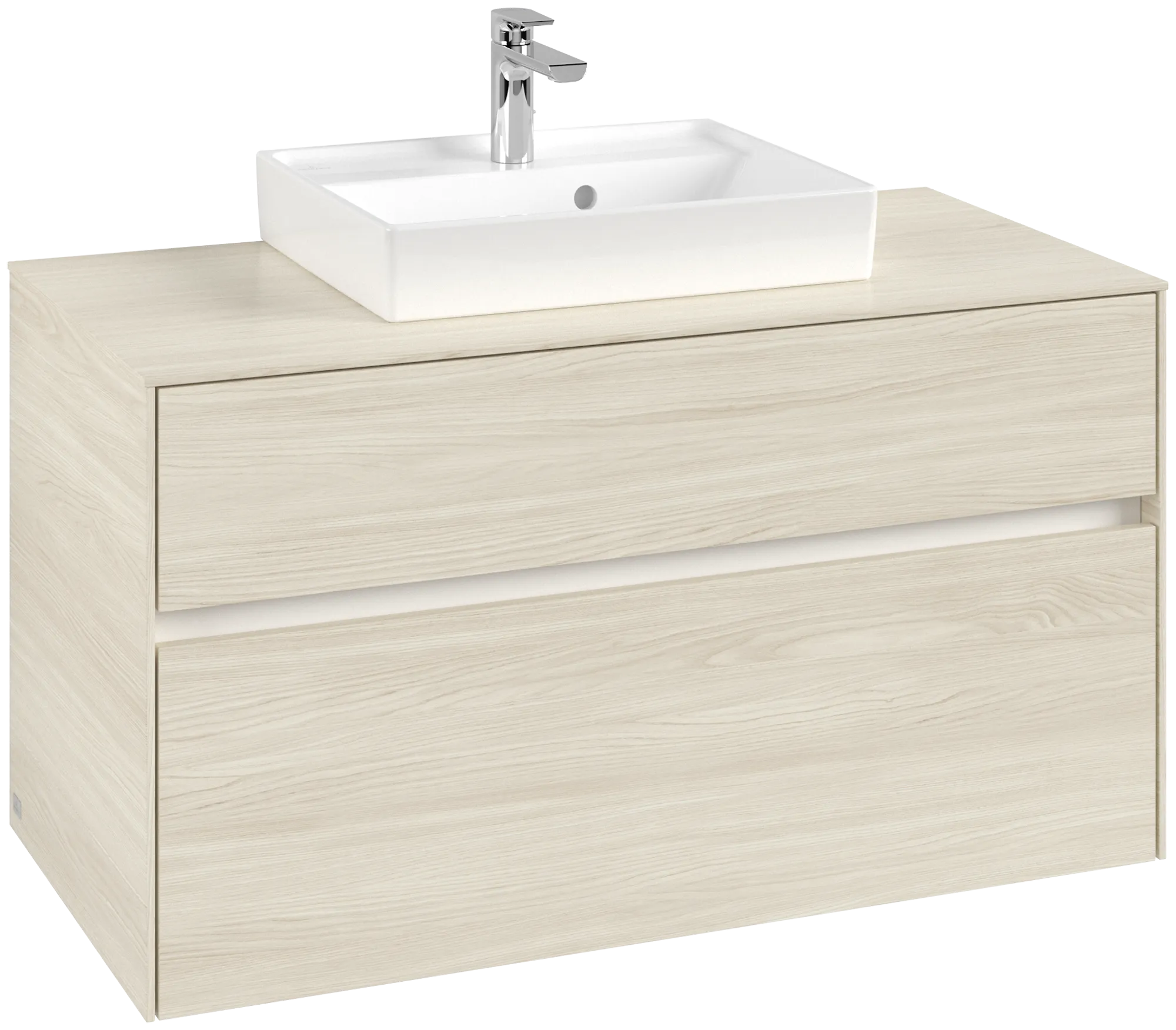 Villeroy & Boch Collaro Waschbeckenunterschrank C01600 1000x548x500mm 2 Ausz. WT m.tig White Oak