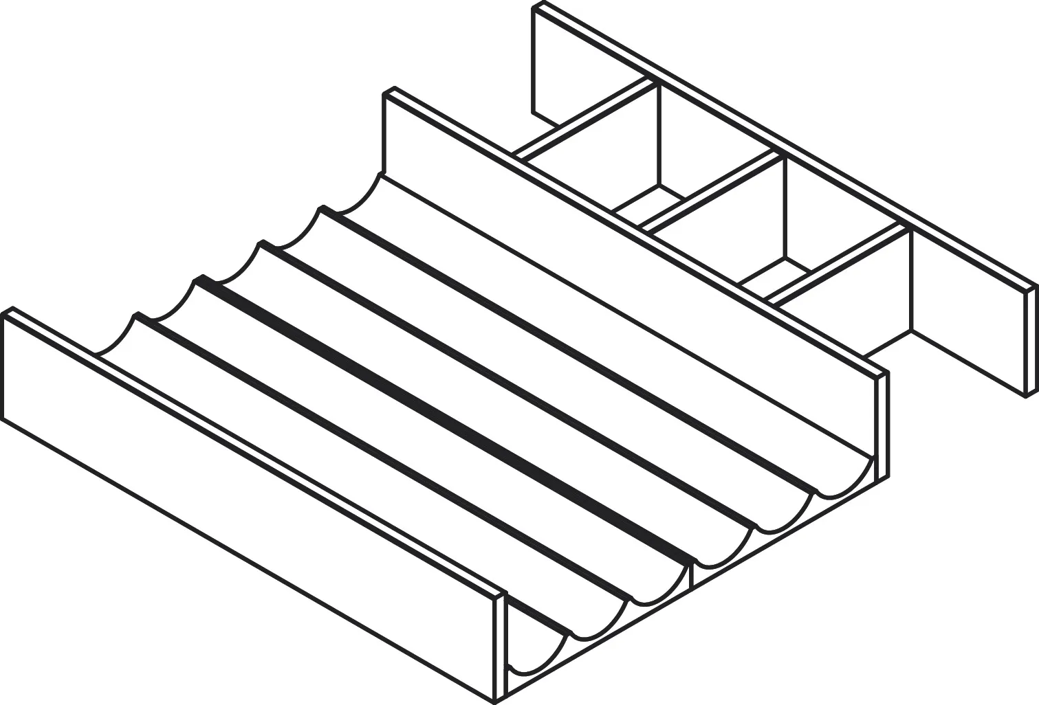 IntraStoris Schubkasteninneneinteilung Set 340 Waschtischunterschrank 780/475, 780/550 und 1560/540 Eiche Natur