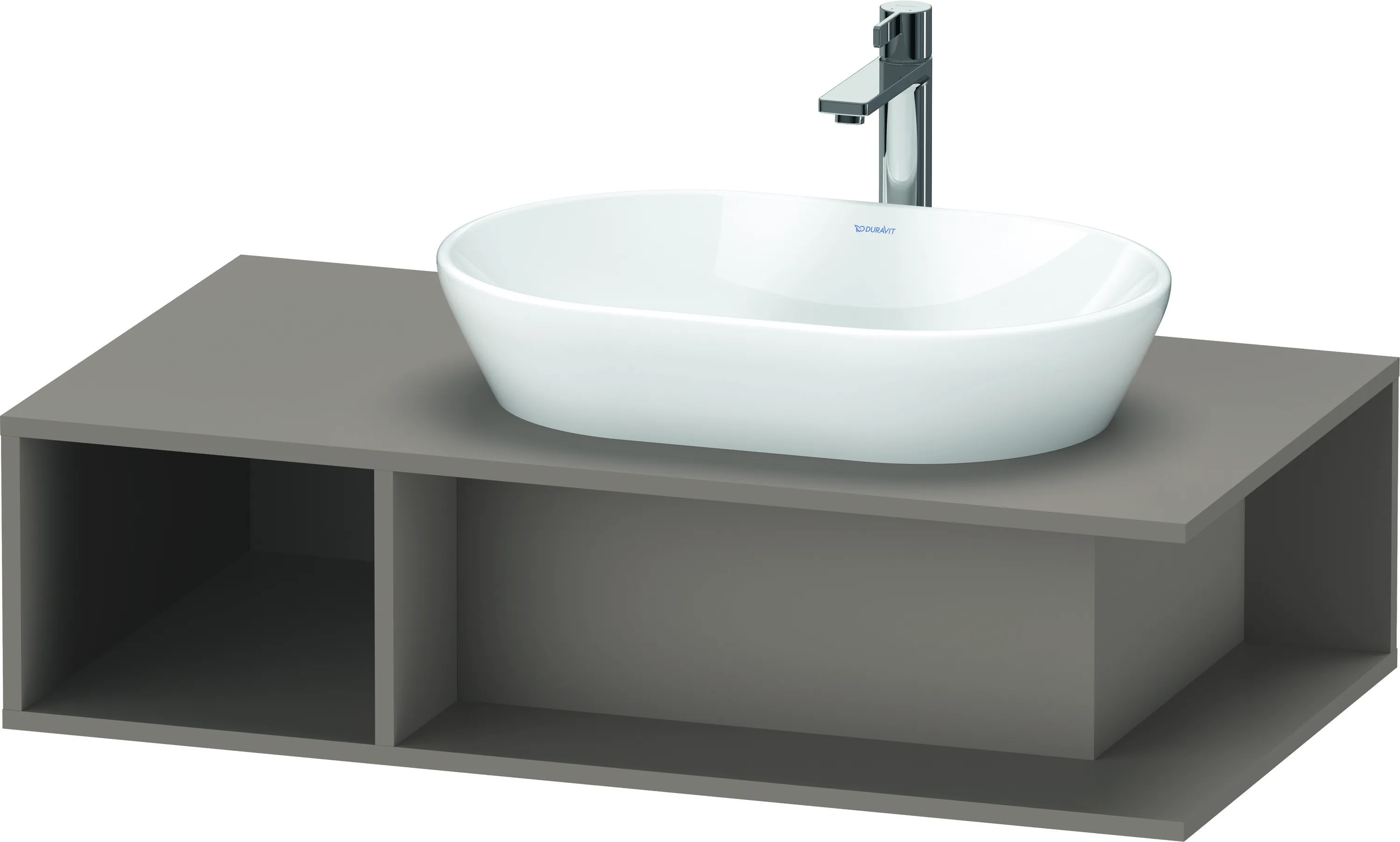 Duravit Waschtischunterschrank wandhängend „D-Neo“ 100 × 26 × 55 cm Basalt Matt