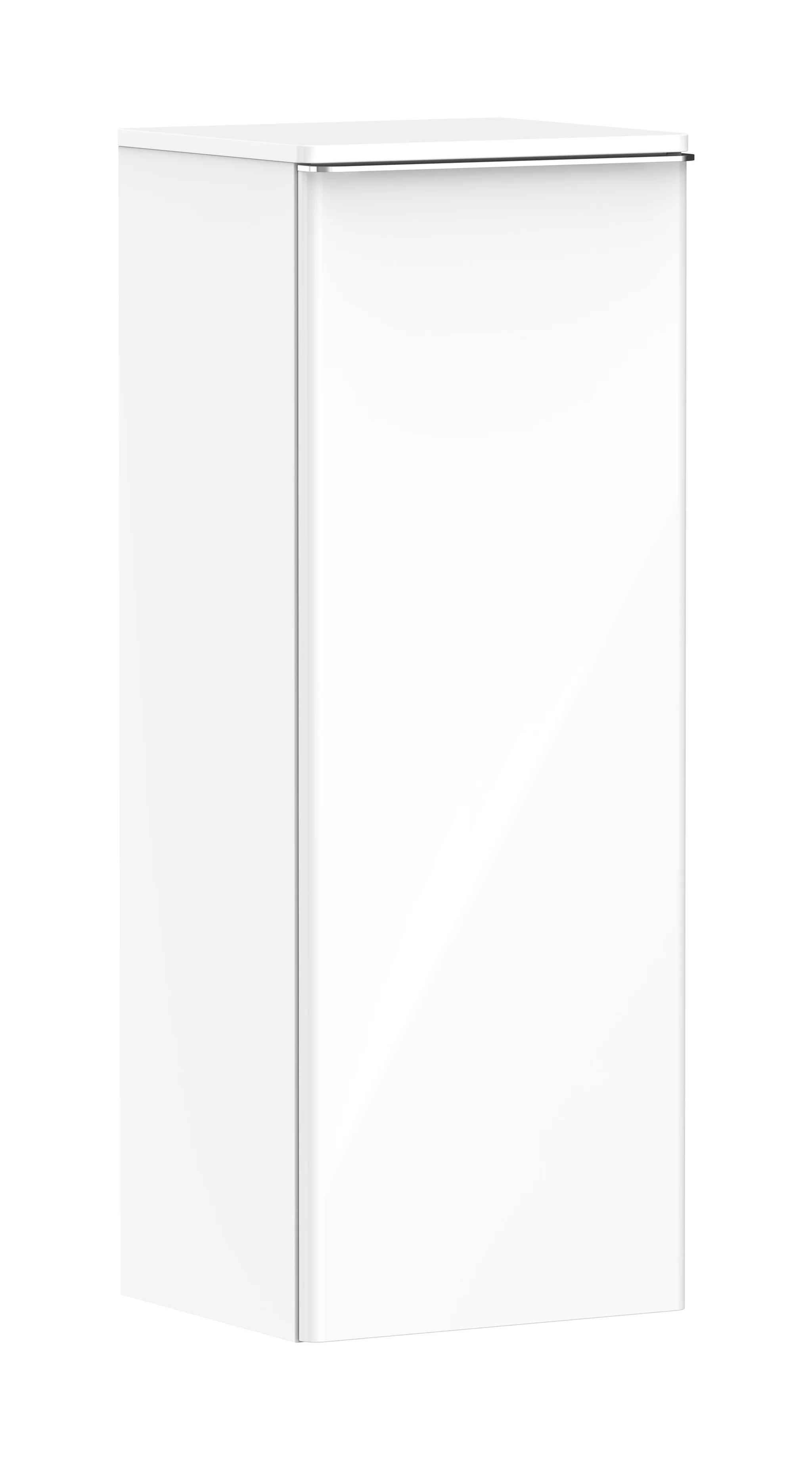 Hansgrohe Xelu Q Halbhochschrank, weiß hochglanz, 400 x 350 mm, Türanschlag links, verchromte Griffe