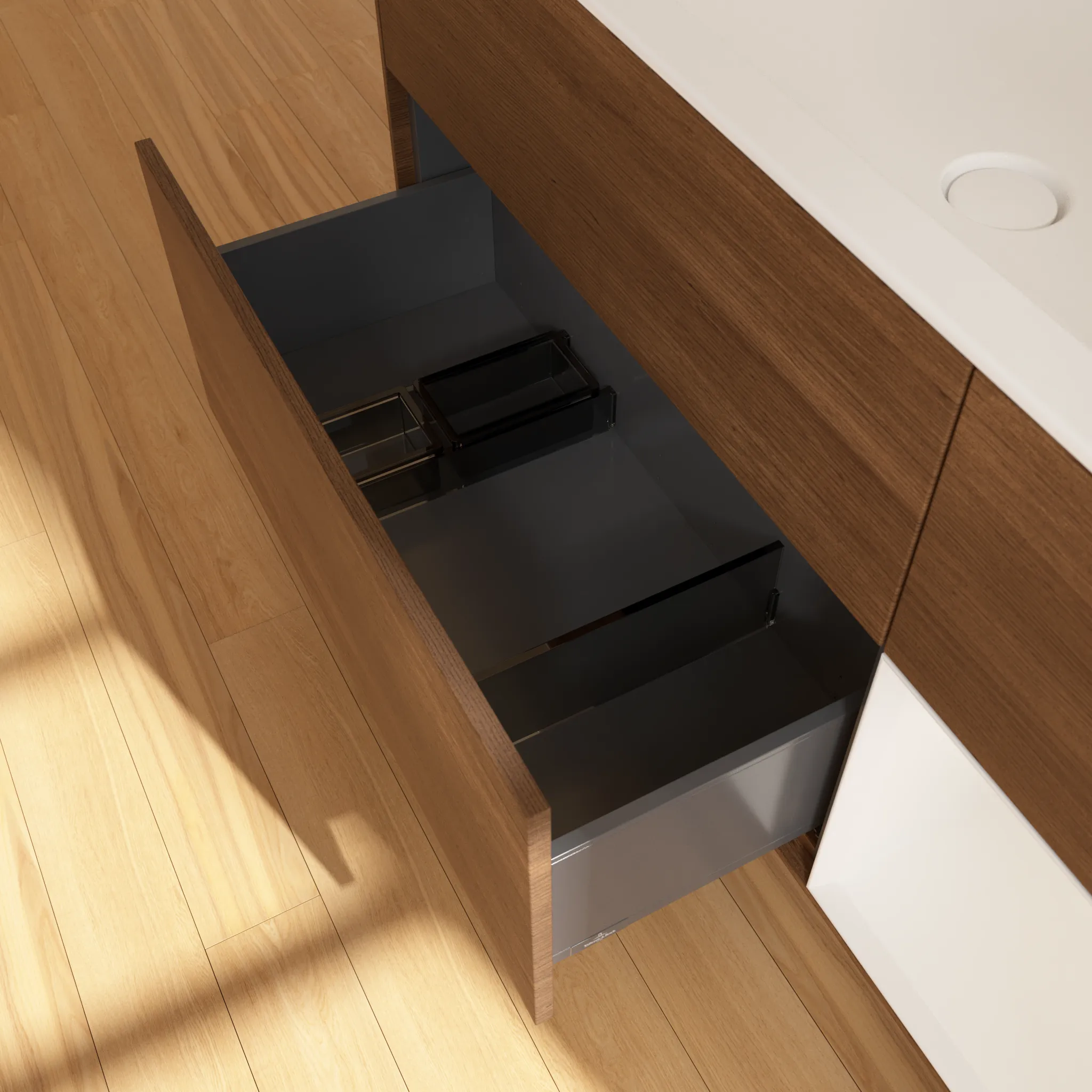 Villeroy & Boch Waschtischunterschrank „Finion“ für Schrankwaschtisch 1196 × 591 × 498 mm Walnut Veneer, für Becken mittig