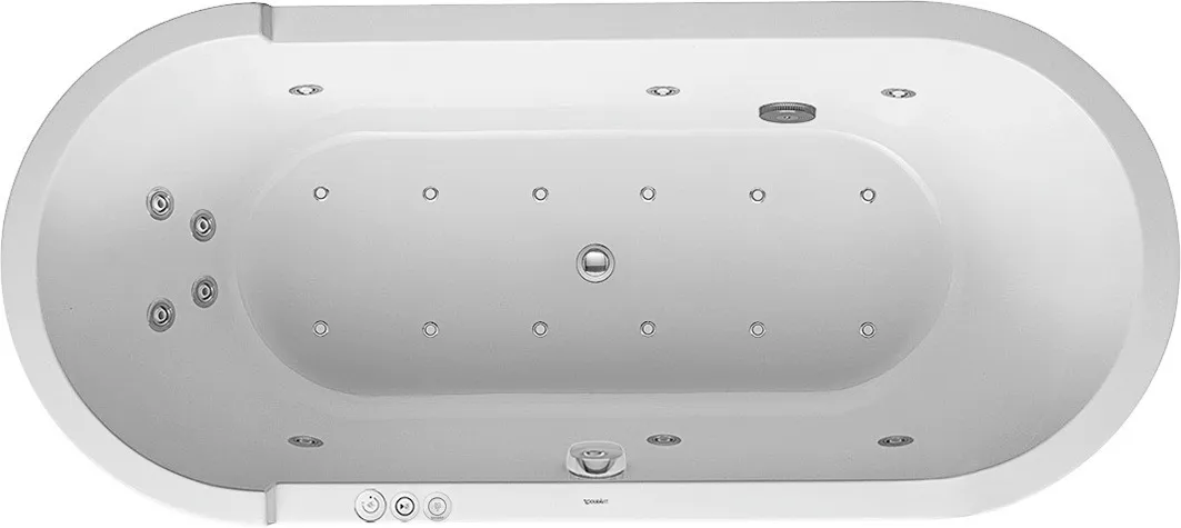 Duravit Whirlwanne „Starck“ freistehend oval 1800 × 800 mm mit Combi-System P, in Weiß Größe: 180 × 80 cm / Whirlsystem: mit Combi-System P Duravit Whirlwanne „Starck“ freistehend oval 1800 × 800 mm mit Combi-System P, in Weiß Größe: 180 × 80 cm / Whirlsystem: mit Combi-System P