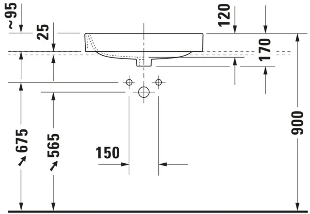 Aufsatzwaschtisch „Happy D.2“, mit Überlauf, Hahnlochposition mittig Aufsatzwaschtisch „Happy D.2“, mit Überlauf, Hahnlochposition mittig
