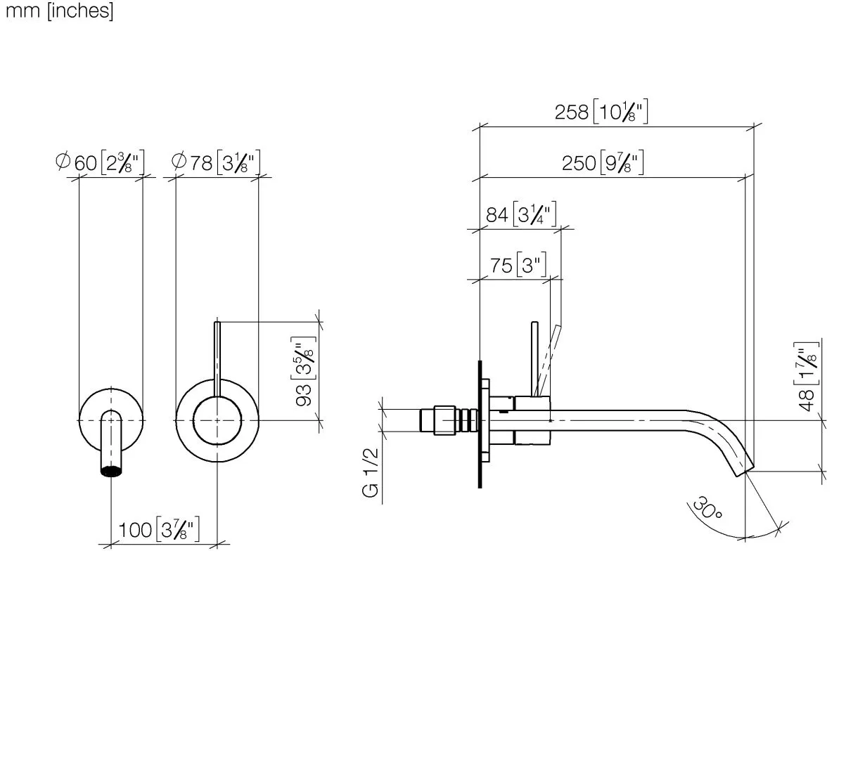 Waschtisch-Wand-Einhandbatterie ohne Ablaufgarnitur META Chrom 36861662 Waschtisch-Wand-Einhandbatterie ohne Ablaufgarnitur META Chrom 36861662