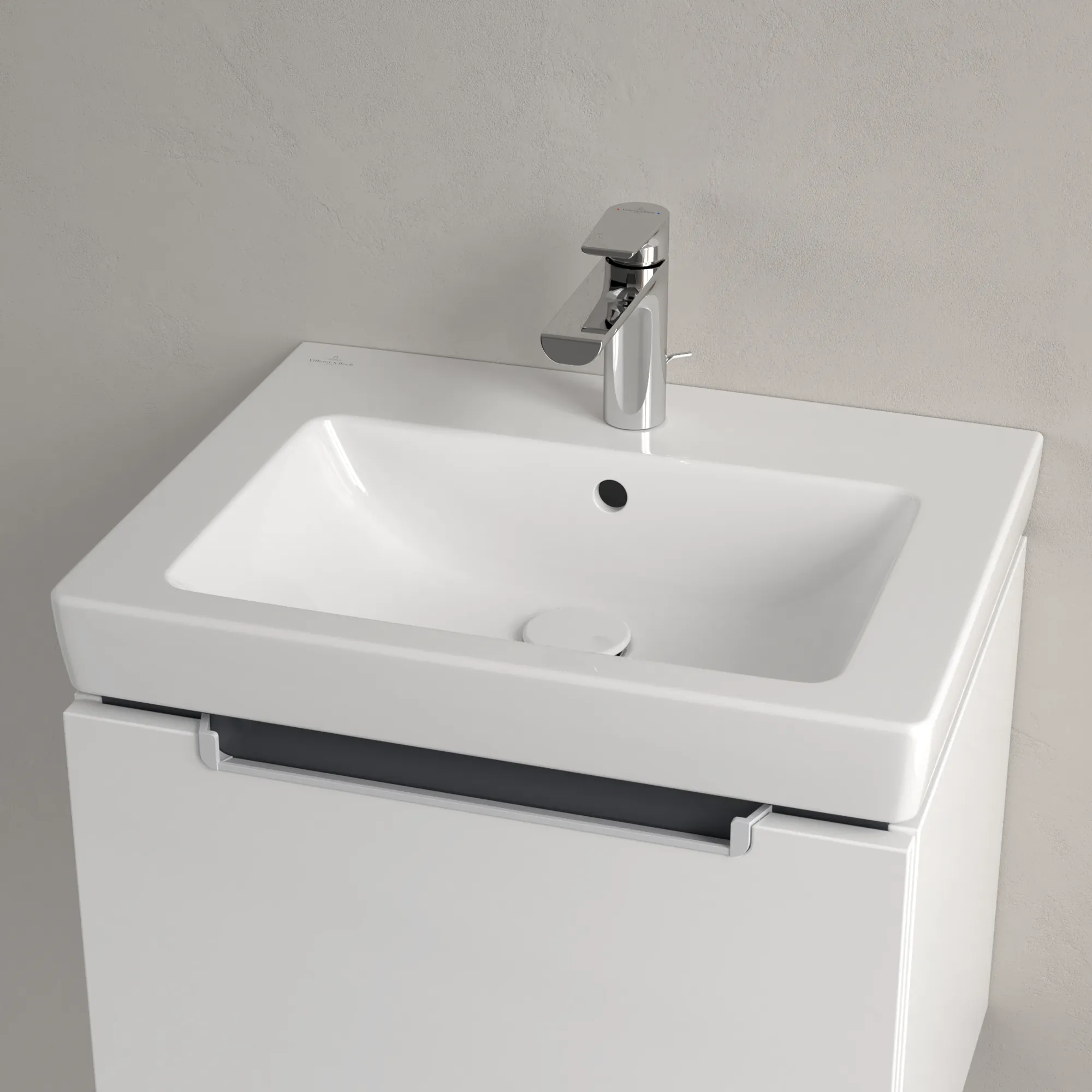 Villeroy & Boch Wandwaschtisch für Montage mit Möbel „Subway 2.0“ 550 × 440 × 145 mm, mit Hahnlochbohrung, Hahnlochposition mittig, mit Hahnlochbank in Weiß Alpin Villeroy & Boch Wandwaschtisch für Montage mit Möbel „Subway 2.0“ 550 × 440 × 145 mm, mit Hahnlochbohrung, Hahnlochposition mittig, mit Hahnlochbank in Weiß Alpin