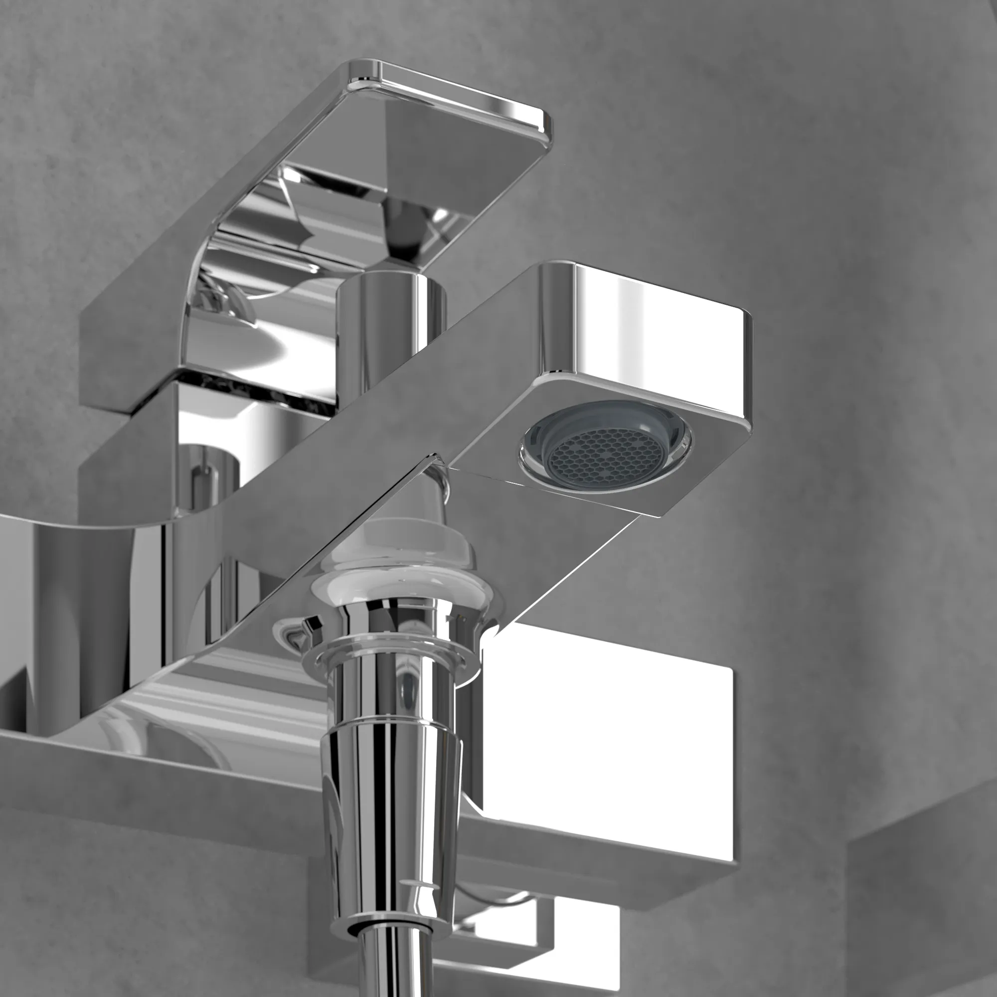 Einhand-Wannenarmatur „Architectura Square“ Ausladung 145 mm in Chrom Einhand-Wannenarmatur „Architectura Square“ Ausladung 145 mm in Chrom
