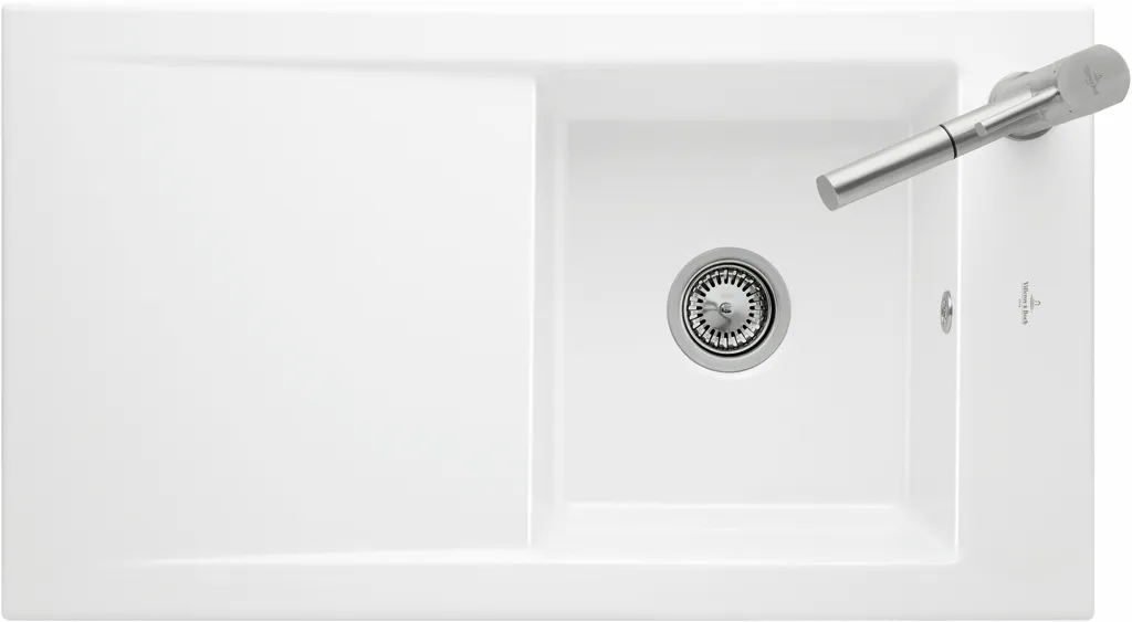 Villeroy & Boch flächenbündiges Küchenspülbecken „Timeline“ 50 flat 865 × 475 × 220 mm in Weiß Alpin Villeroy & Boch flächenbündiges Küchenspülbecken „Timeline“ 50 flat 865 × 475 × 220 mm in Weiß Alpin