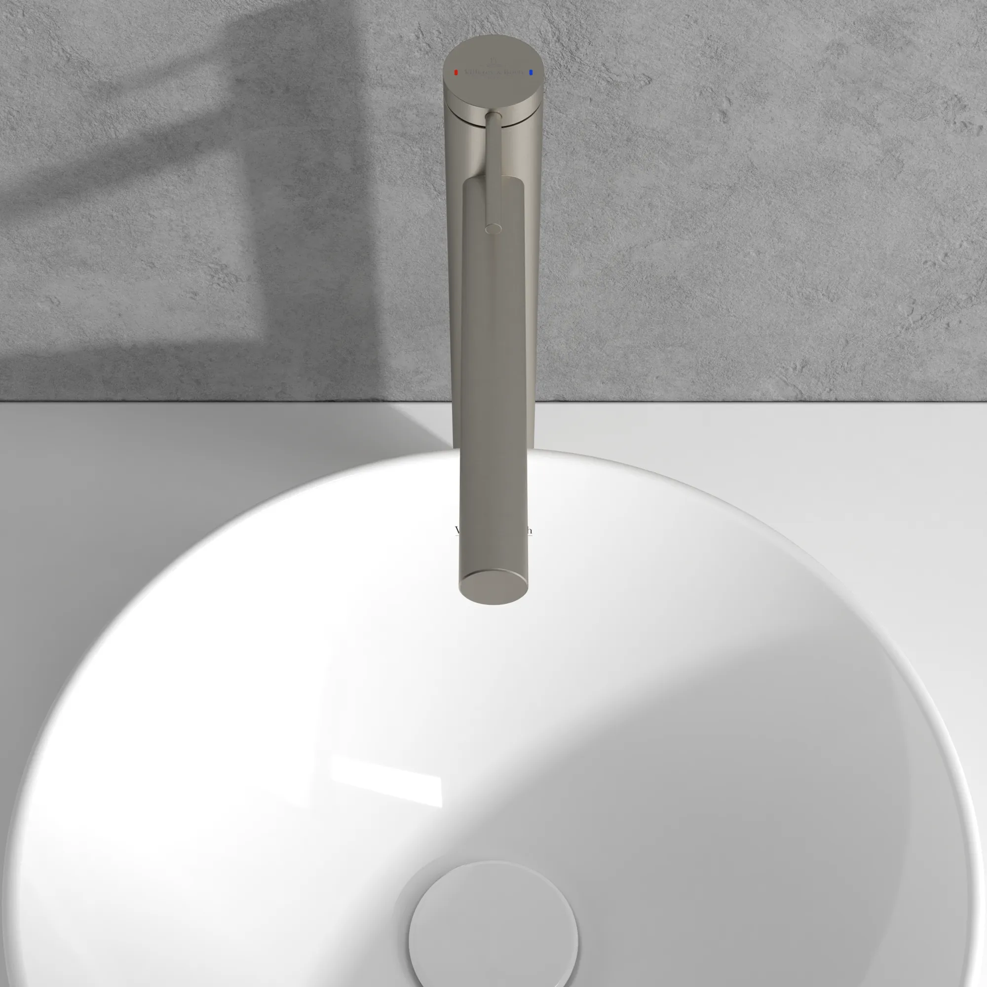 Einhand-Waschtischarmatur „Loop & Friends“ 21,9 cm Ausladung 182 mm in Brushed Nickel Matt Einhand-Waschtischarmatur „Loop & Friends“ 21,9 cm Ausladung 182 mm in Brushed Nickel Matt