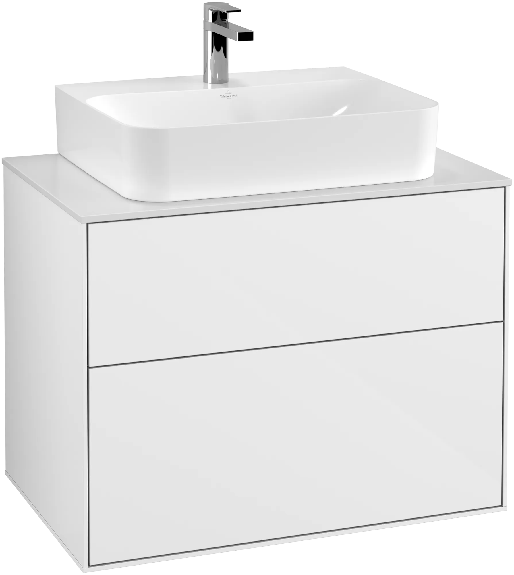 Villeroy & Boch Waschtischunterschrank „Finion“ für Schrankwaschtisch 800 × 603 × 501 mm Glossy White Lacquer, für Becken mittig Villeroy & Boch Waschtischunterschrank „Finion“ für Schrankwaschtisch 800 × 603 × 501 mm Glossy White Lacquer, für Becken mittig