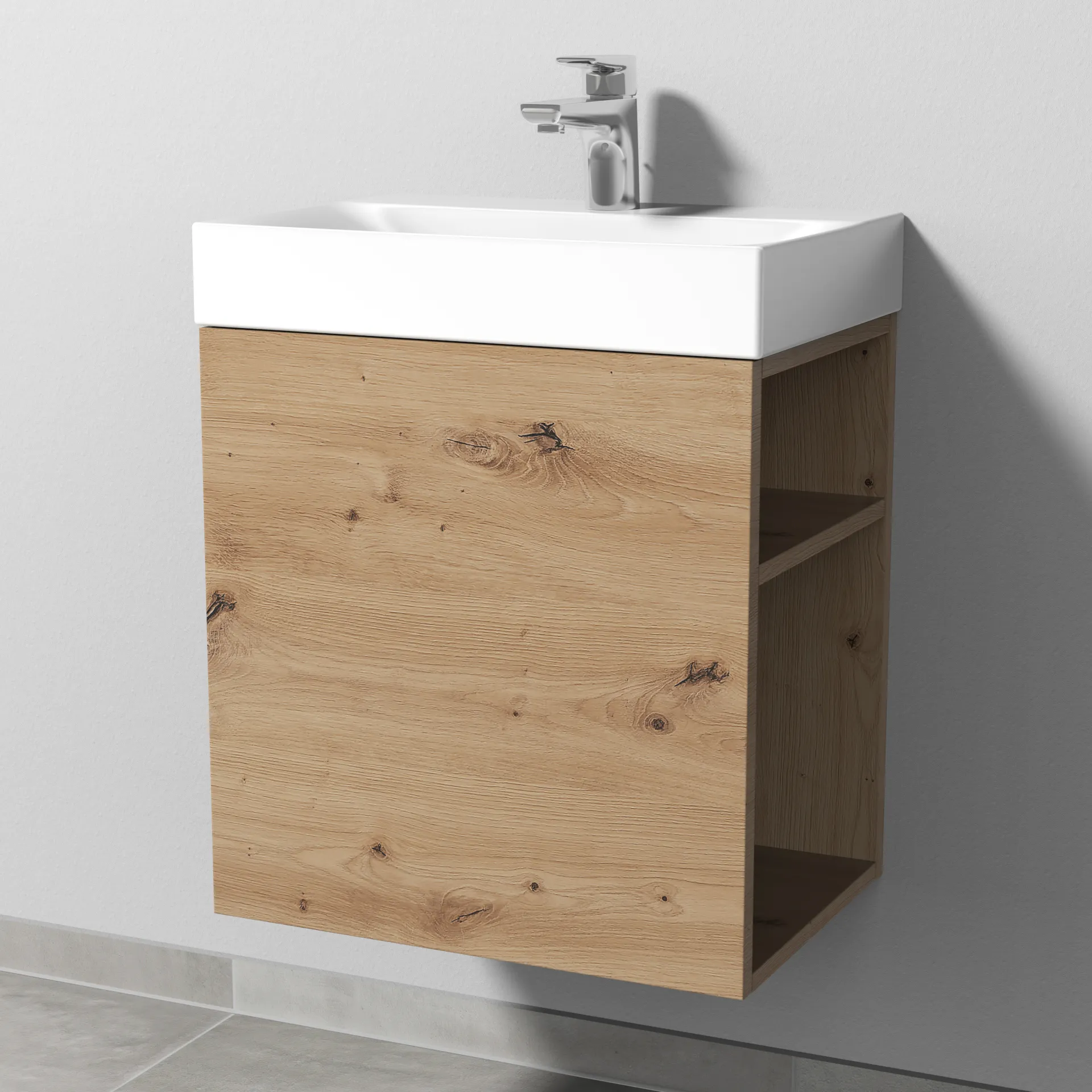 Sanipa Waschtischunterschrank „2morrow“ 490 × 510 × 350 mm in Eiche Natural-Touch