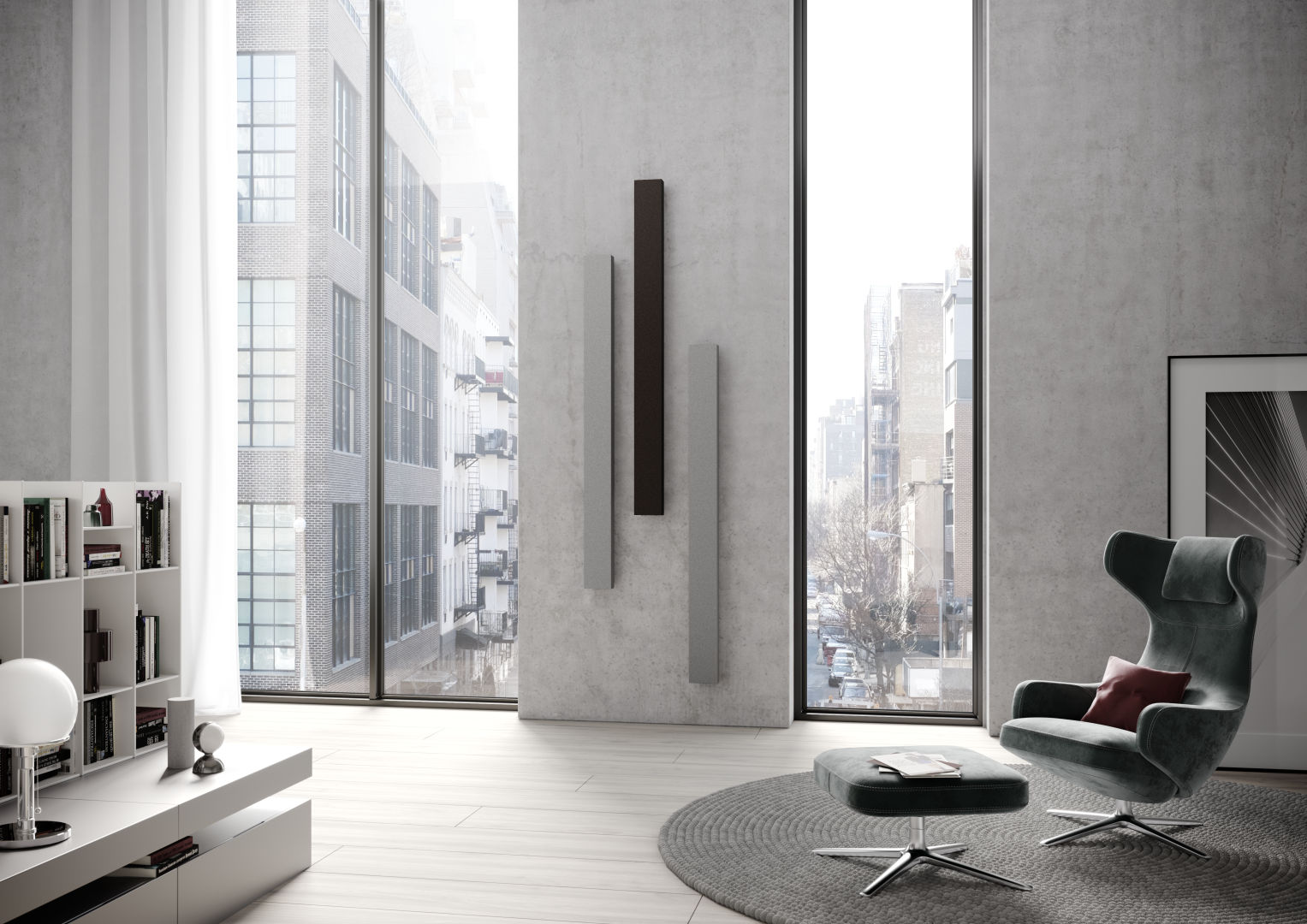 Kermi Design-Heizkörper „Beams®“ 49 × 180 cm in Anthracite Grey Kermi Design-Heizkörper „Beams®“ 49 × 180 cm in Anthracite Grey