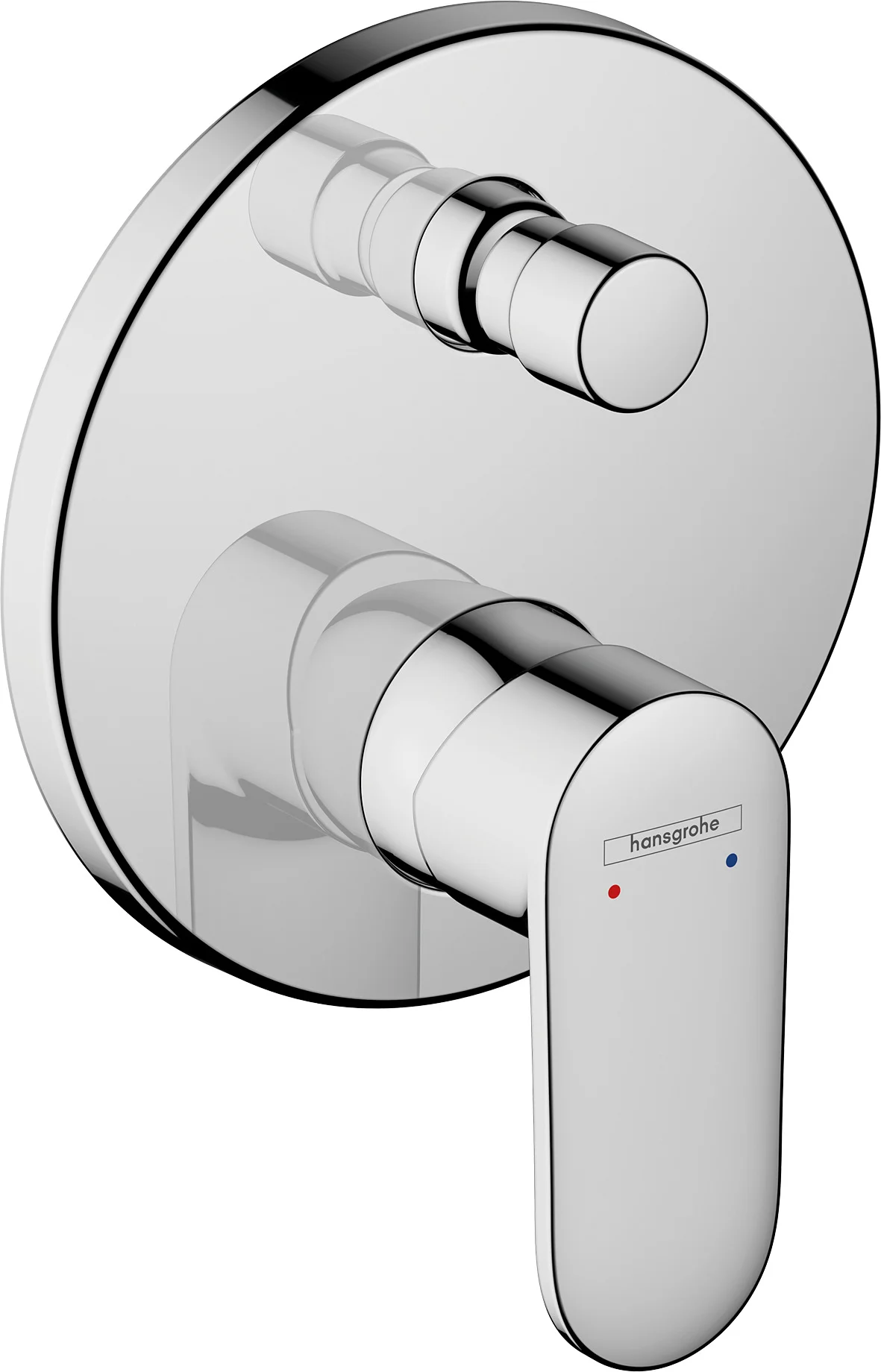 Hansgrohe Vernis Blend Einhebel-Wannenmischer Unterputz Chrom, 2 Verbraucher, max. Durchfluss 25 l/min, Keramikmischsystem, einstellbare Temperaturbegrenzung, automatische Rückstellung, für Durchlauferhitzer geeignet