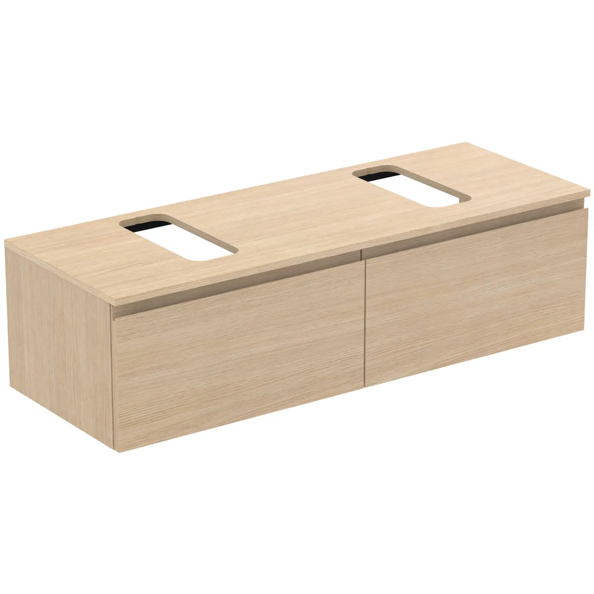Ideal Standard Waschtischunterschrank Finesse E3495US, 1402x505x378mm, 2 Auszüge, Eiche weiß