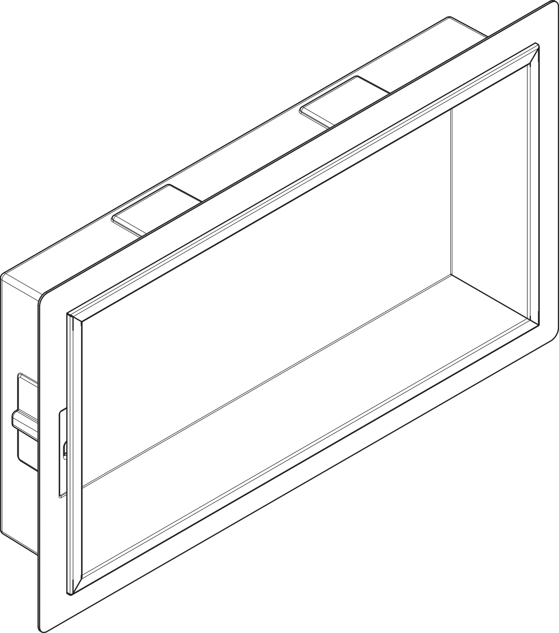 Hansgrohe XtraStoris Original Wandnische mit Rahmen 300⁄600⁄100, Mattweiß Hansgrohe XtraStoris Original Wandnische mit Rahmen 300⁄600⁄100, Mattweiß