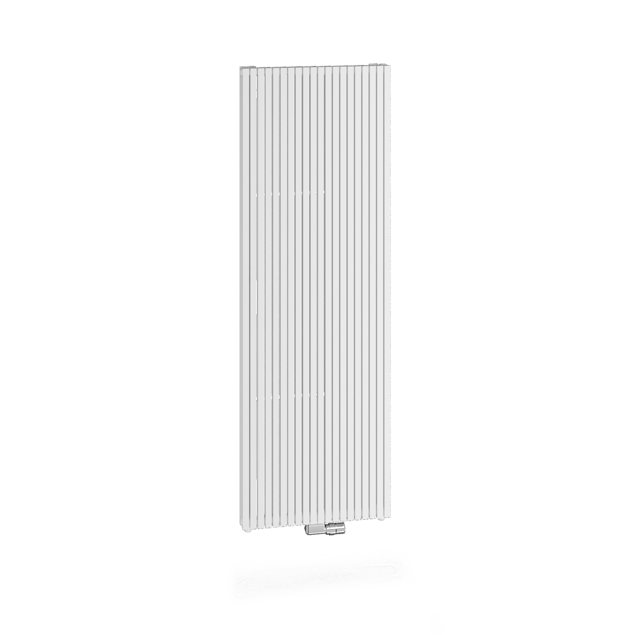 Kermi Design-Heizkörper „Decor-Arte® Pure“ vertikale Anordnung 29,5 × 140 cm in glanzsilber Metallic