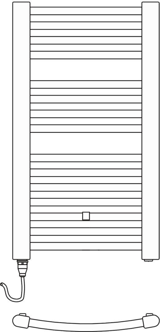 Kermi Elektroheizkörper „Basic® R-E“ 45 × 80,4 cm in Weiß