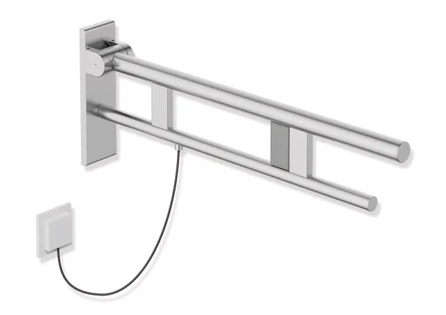 HEWI Stützklappgriff Duo, Edelstahl, schliff, 700 mm Ausladung