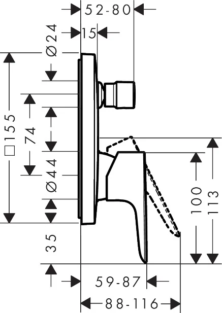 Hansgrohe Talis E Einhebel-Wannenmischer Unterputz, Polished Gold Optic, 2 Verbraucher, Keramikmischsystem, einstellbare Temperaturbegrenzung, automatische Rückstellung, Schalldämpfer
