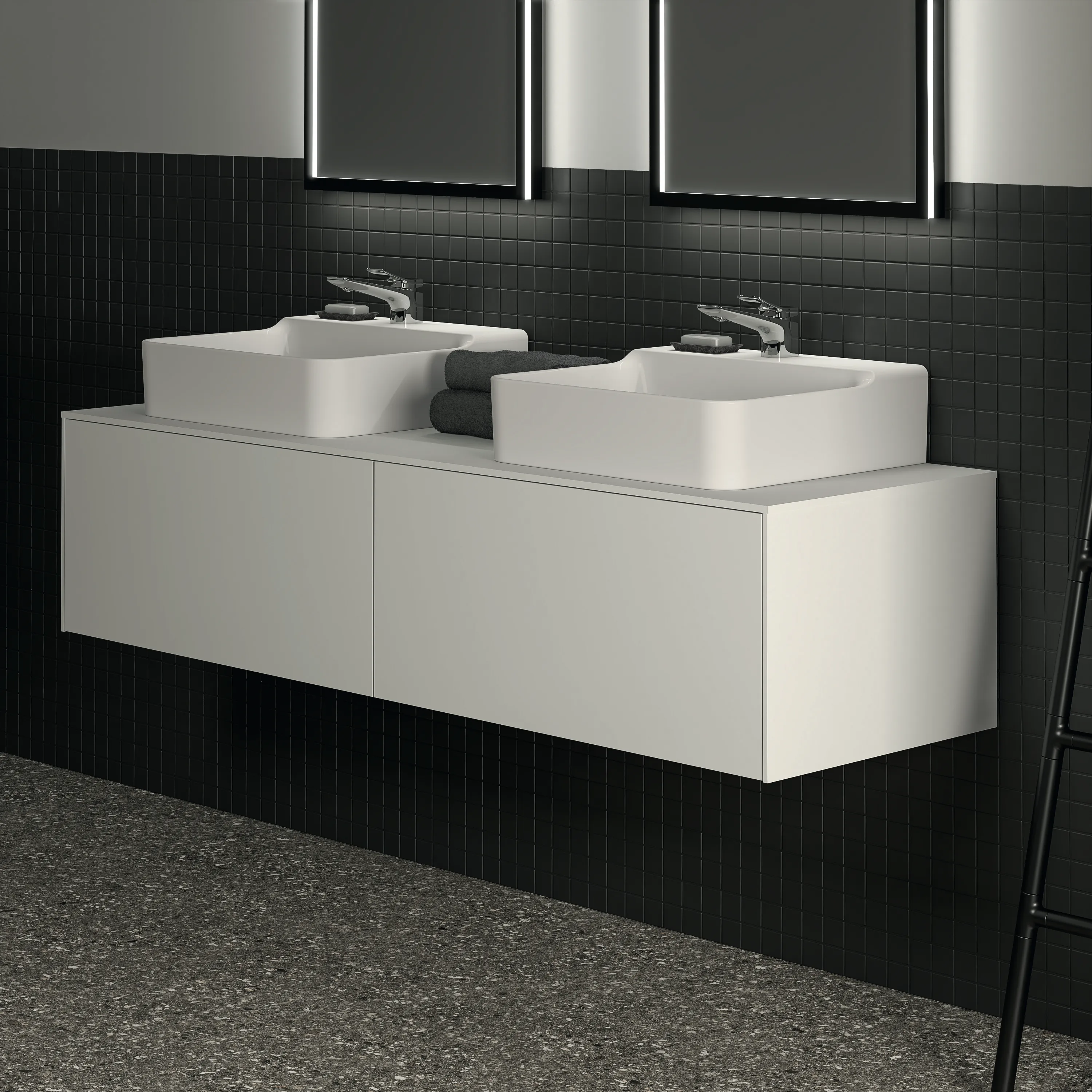 Ideal Standard Waschtischunterschrank „Conca“ 158,7 × 37 × 50,5 cm Weiß matt lackiert