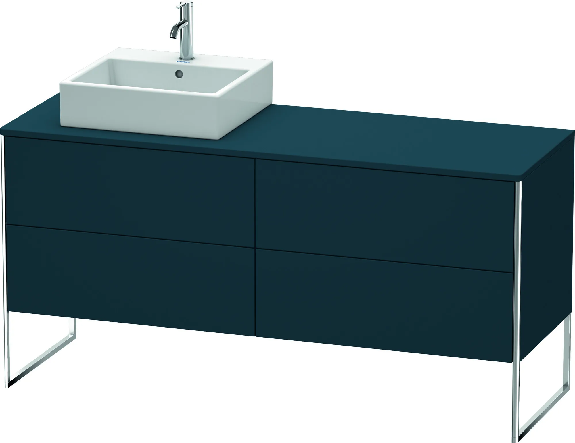 Duravit Waschtischunterschrank bodenstehend „XSquare“ 160 × 77,8 × 54,8 cm Nachtblau Seidenmatt Duravit Waschtischunterschrank bodenstehend „XSquare“ 160 × 77,8 × 54,8 cm Nachtblau Seidenmatt