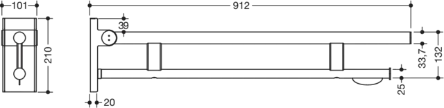 HEWI Stützklappgriff „System 900“