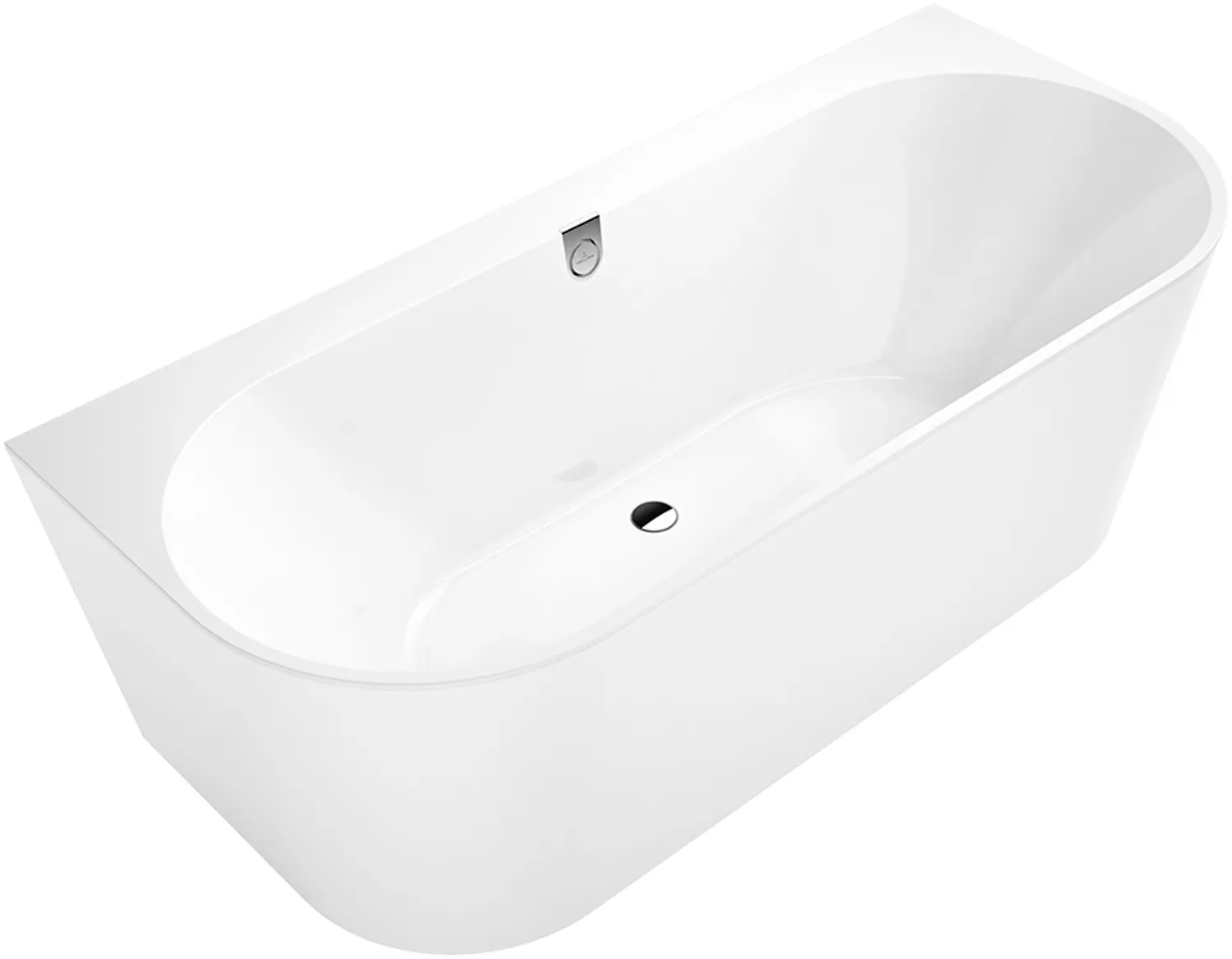 Villeroy & Boch Badewanne „Oberon 2.0“ vorwand rechteck 180 × 80 cm, Mittelablauf 