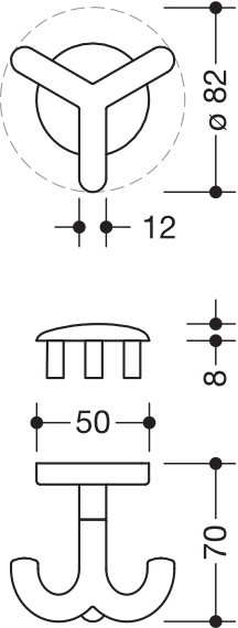 HEWI Dreifachhaken „Serie 477“