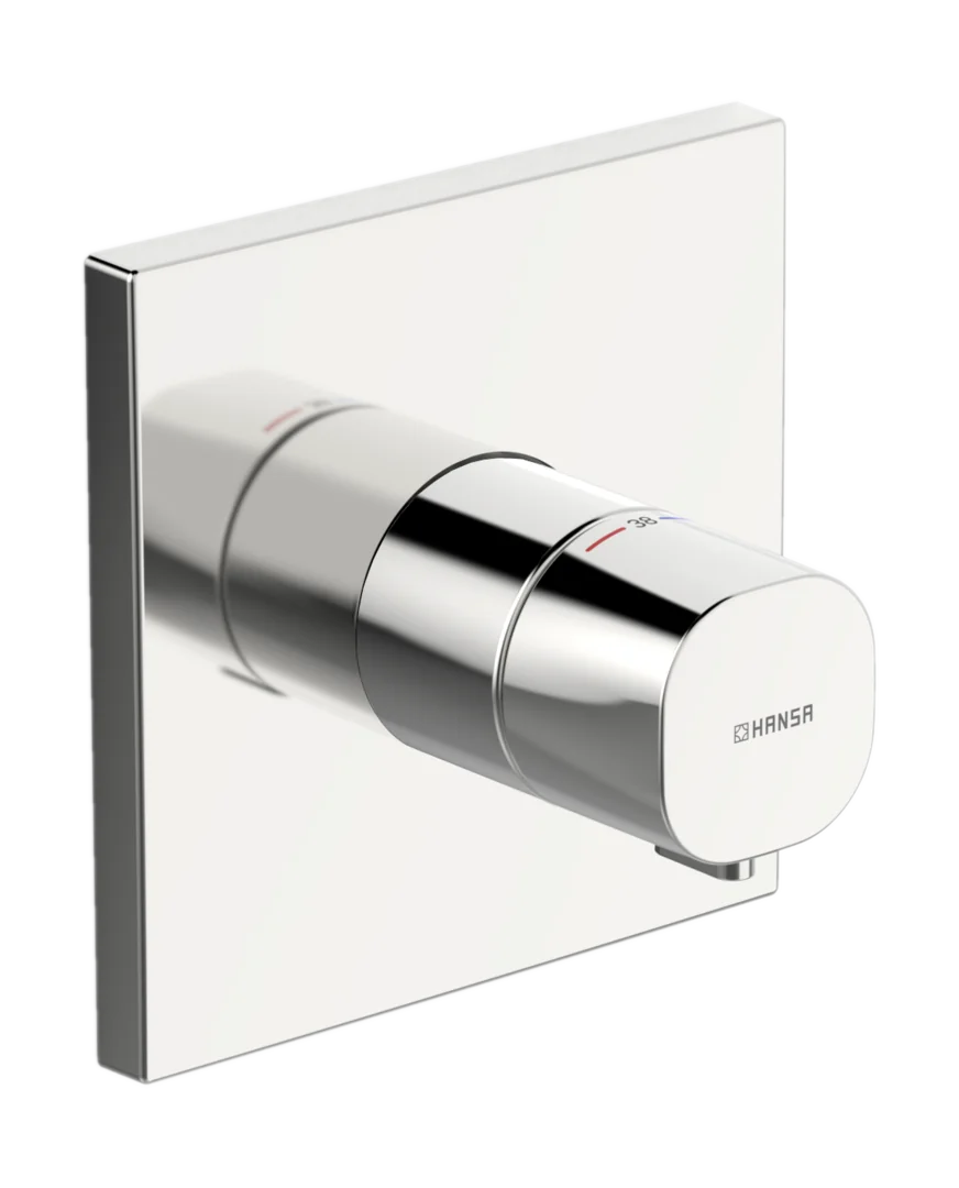 HansaLIVING Duscharmatur Thermostat Fertigmontageset für Brausebatterie 8112 Rosette eckig Chrom HansaLIVING Duscharmatur Thermostat Fertigmontageset für Brausebatterie 8112 Rosette eckig Chrom