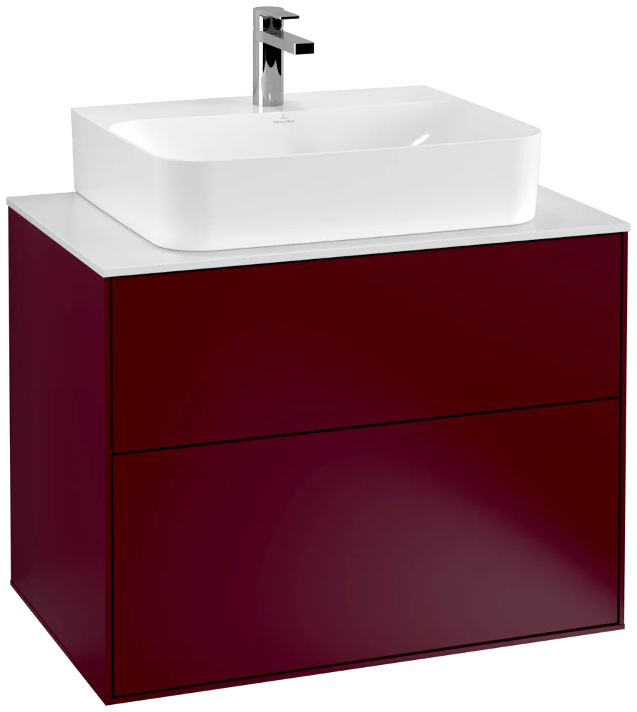 Villeroy & Boch Waschbeckenunterschrank Finion F09, 800 x 603 x 501 mm, Peony Matt Lacquer, mit SoftClosing und Push-to-open Funktion Villeroy & Boch Waschbeckenunterschrank Finion F09, 800 x 603 x 501 mm, Peony Matt Lacquer, mit SoftClosing und Push-to-open Funktion