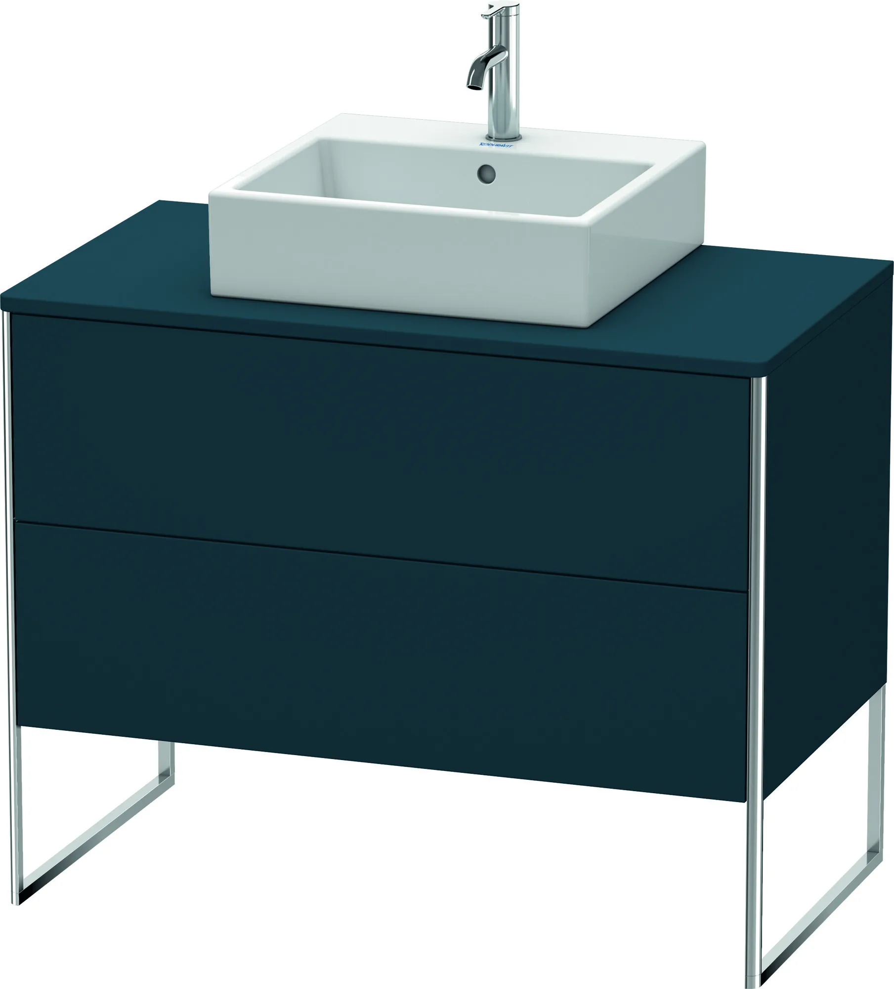 Duravit Waschtischunterschrank bodenstehend „XSquare“ 100 × 77,8 × 54,8 cm Nachtblau Seidenmatt Duravit Waschtischunterschrank bodenstehend „XSquare“ 100 × 77,8 × 54,8 cm Nachtblau Seidenmatt