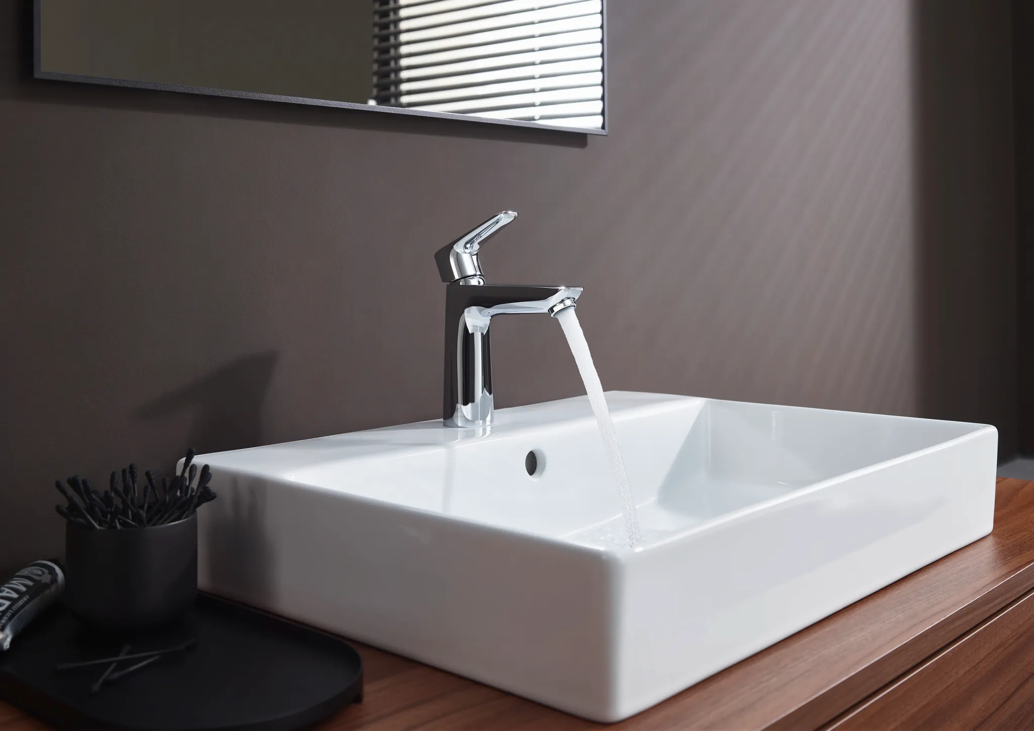 Hansgrohe Talis E Einhebel-Waschtischmischer 110 mit Zugstangen-Ablaufgarnitur, Chrom Hansgrohe Talis E Einhebel-Waschtischmischer 110 mit Zugstangen-Ablaufgarnitur, Chrom