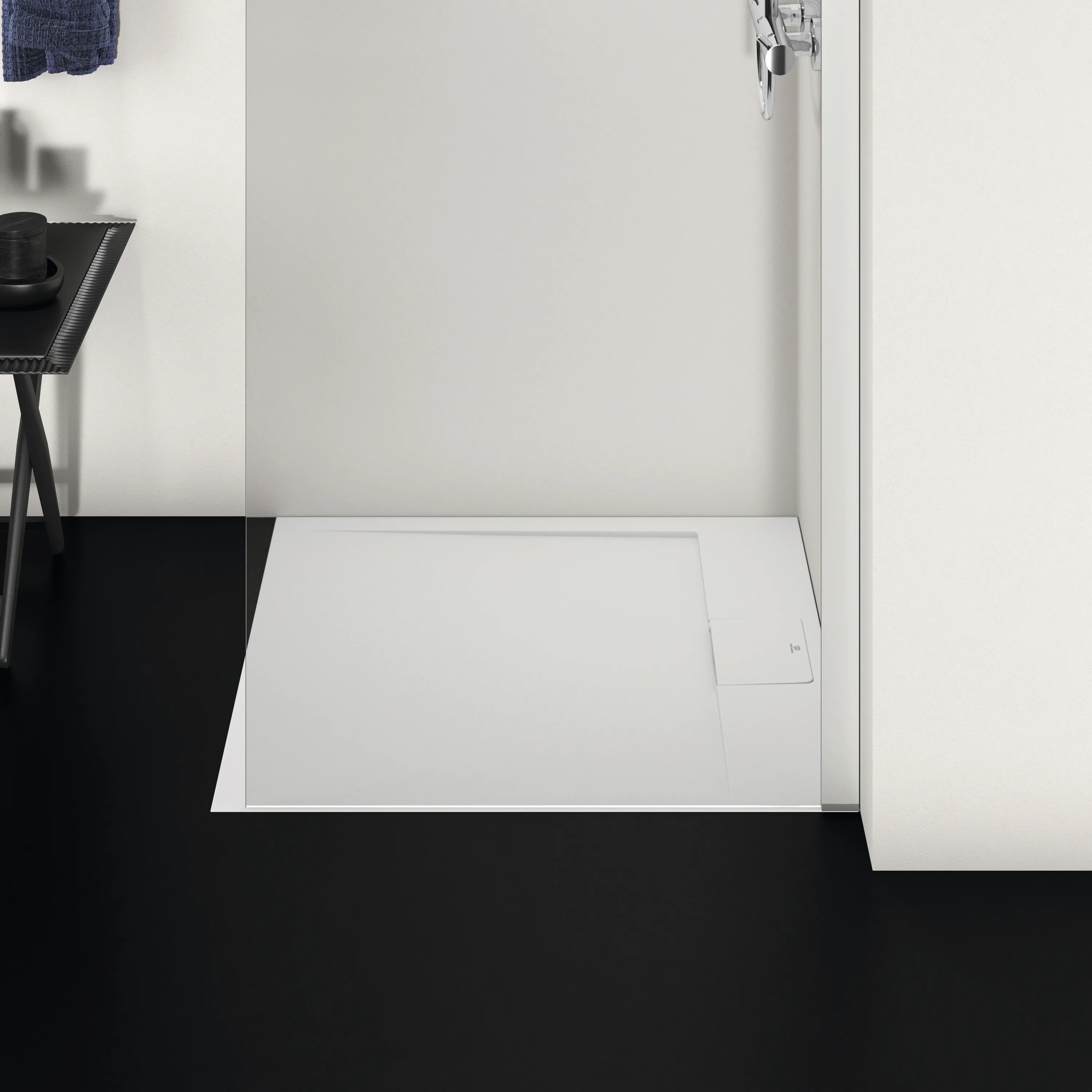Ideal Standard Duschwanne „UltraFlatSi.life“ 80 × 80 cm in Carraraweiß