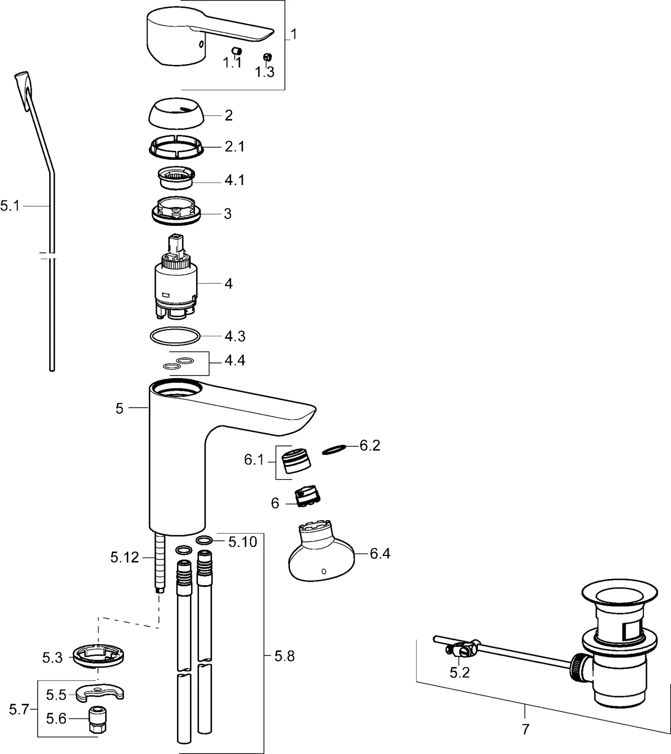 HansaLIGNA Einhebelmischer Waschtischbatterie 0609 Kupferrohr Zugstangenablaufgarnitur Ausladung 108 mm DN15 Chrom HansaLIGNA Einhebelmischer Waschtischbatterie 0609 Kupferrohr Zugstangenablaufgarnitur Ausladung 108 mm DN15 Chrom
