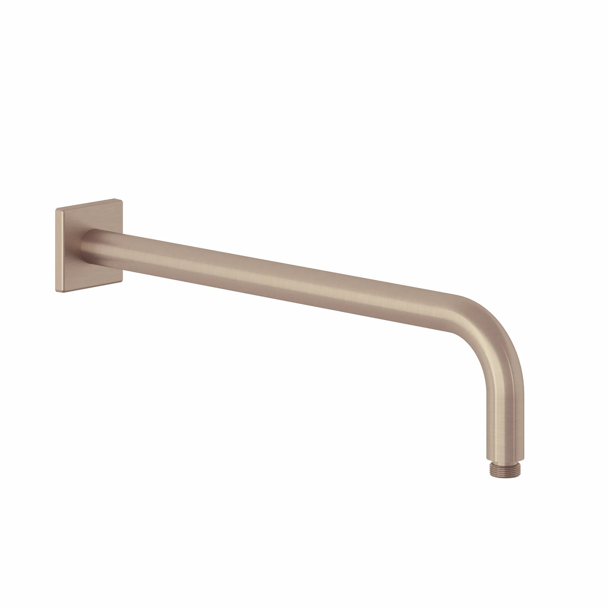 Kludi A-QA Wand-Brausearm 400 mm, eckige Wandrosette Brushed bronze, starrer Brausearm für Tellerkopfbrause, Ausladung 427 mm