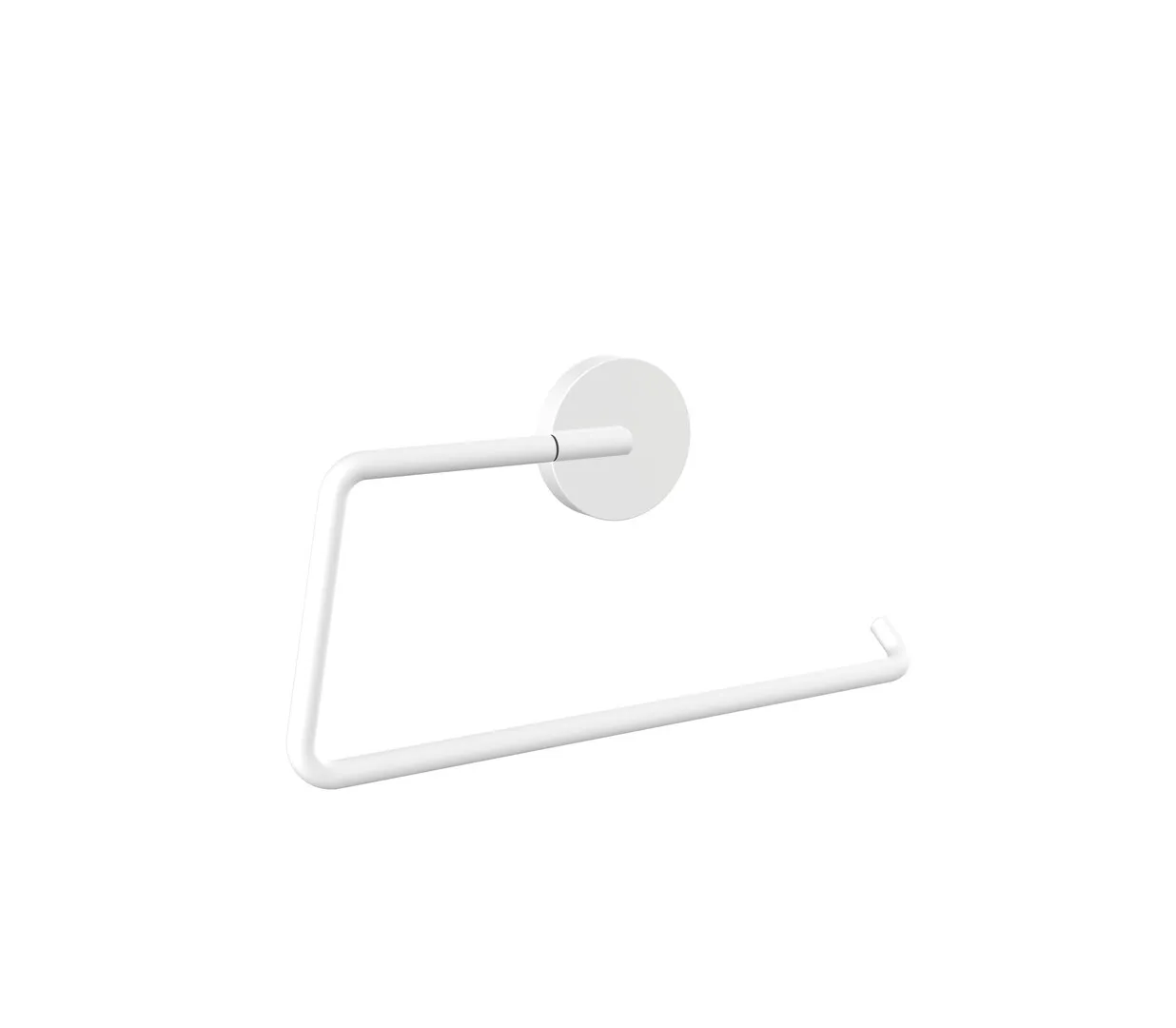 round Handtuchring starr rechts offen, weiß round Handtuchring starr rechts offen, weiß