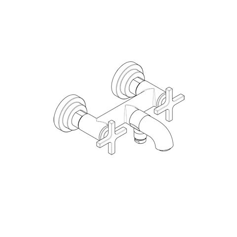 Kludi NOVA FONTE Wannenarmatur CLASSIC chrom, Kludi, Badewanne-Zweigriffarmatur, NOVA FONTE, Klassisch Kludi NOVA FONTE Wannenarmatur CLASSIC chrom, Kludi, Badewanne-Zweigriffarmatur, NOVA FONTE, Klassisch