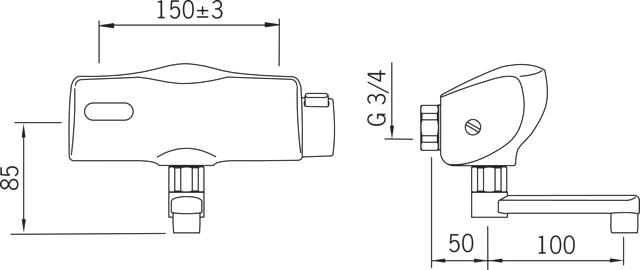 HansaELECTRA Waschtischbatterie HansaELECTRA 6446 6 V Ausladung 100 mm DN15 Chrom HansaELECTRA Waschtischbatterie HansaELECTRA 6446 6 V Ausladung 100 mm DN15 Chrom