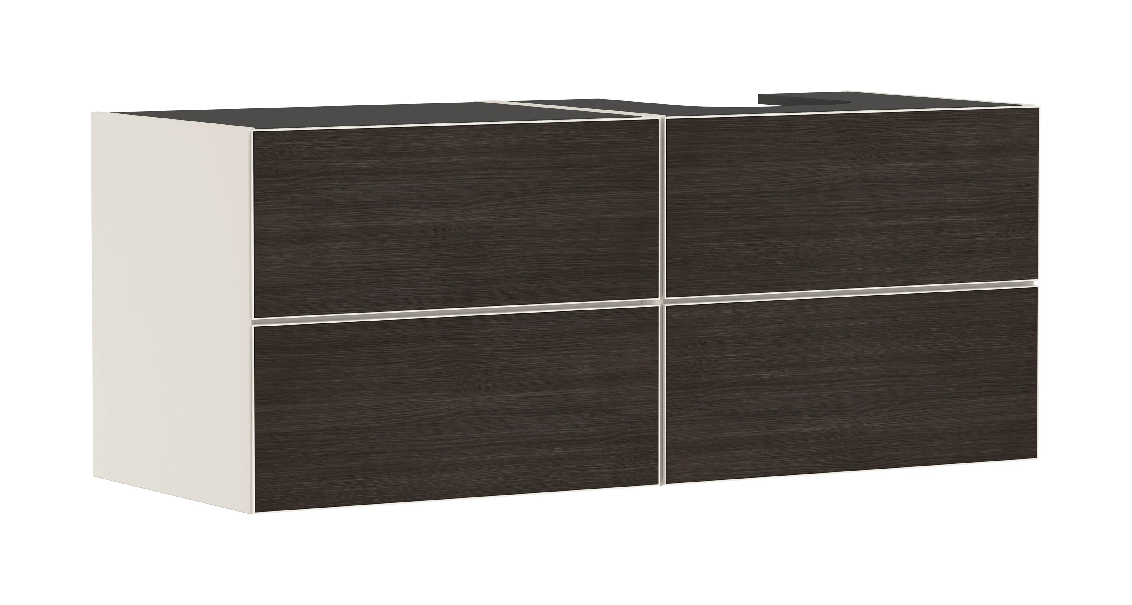 Hansgrohe Xevolos E Waschtischunterschrank Sandbeige Matt, 1370x550 mm, 4 Schubkästen, grifflos mit PushOpen und SoftClose, vormontiert
