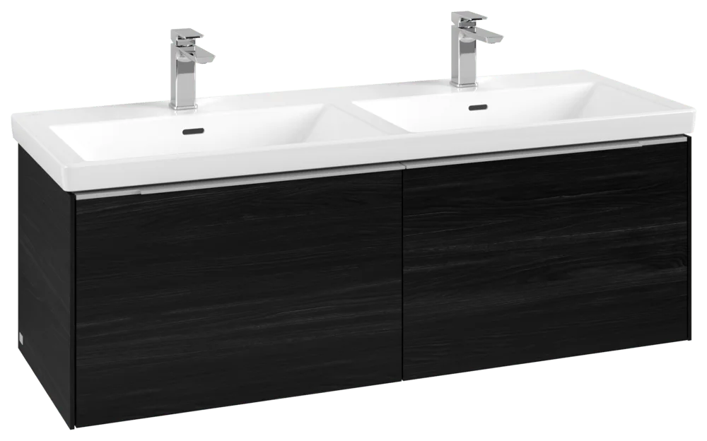 Villeroy & Boch Subway 3.0 Waschbeckenunterschrank Black Oak, 1272 x 429 x 478 mm
