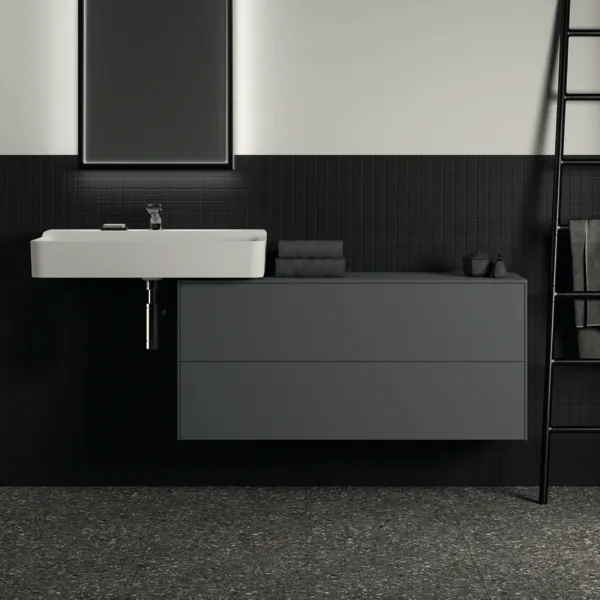 Ideal Standard Waschtischunterschrank Conca, 2 Auszüge, Anthrazit Ideal Standard Waschtischunterschrank Conca, 2 Auszüge, Anthrazit