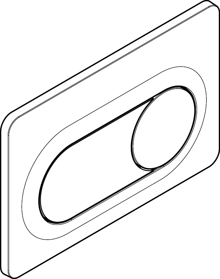 iFrame Original S Betätigungsplatte für 2-Mengen-Spülung, Chrom