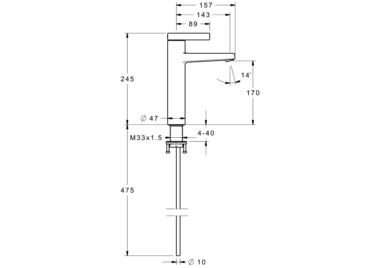 HansaLOFT Waschtischarmatur Einhebelmischer HansaLOFT 5756 Kupferrohr Ausladung 143 mm DN15 Chrom HansaLOFT Waschtischarmatur Einhebelmischer HansaLOFT 5756 Kupferrohr Ausladung 143 mm DN15 Chrom