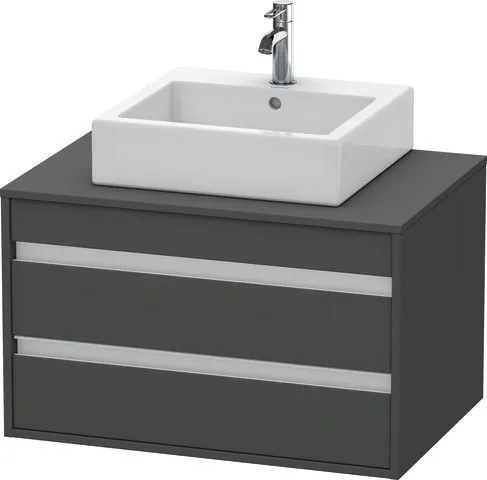 Duravit Waschtischunterschrank wandhängend „Ketho“ 80 × 49,6 × 55 cm Graphit Matt