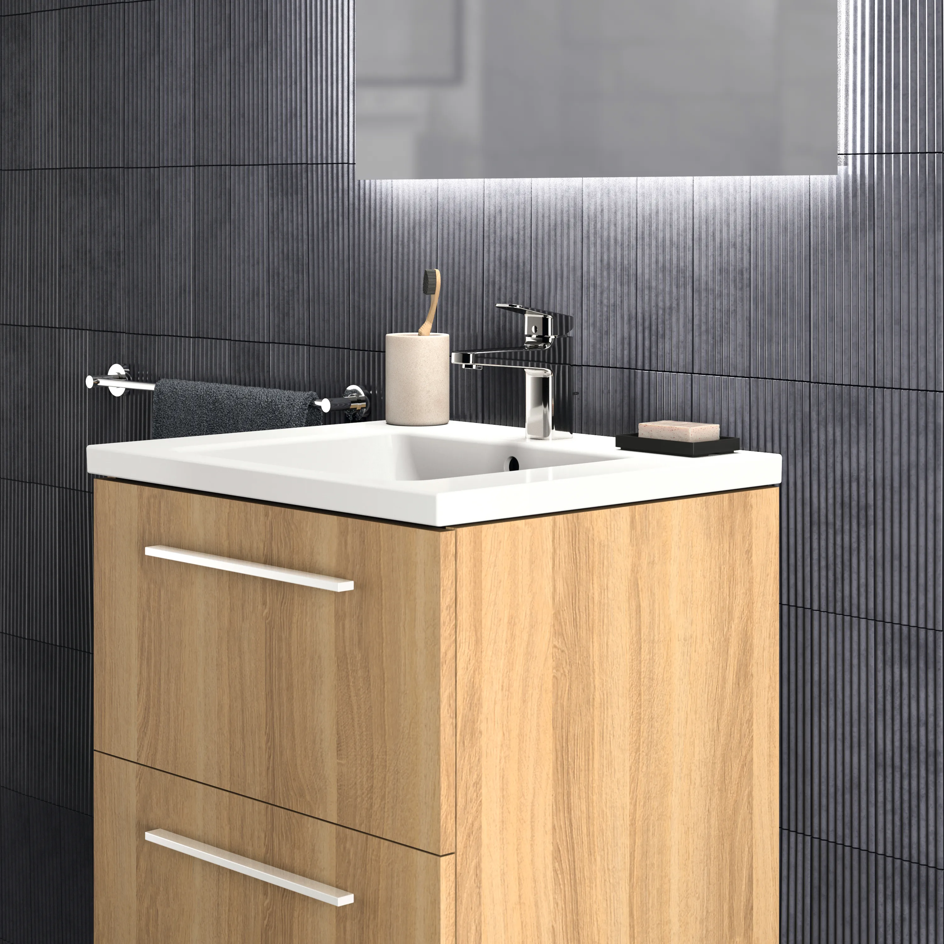 Ideal Standard Waschtischunterschrank „i.lifeB“ 60 × 63 × 50,5 cm Eiche Natur Ideal Standard Waschtischunterschrank „i.lifeB“ 60 × 63 × 50,5 cm Eiche Natur