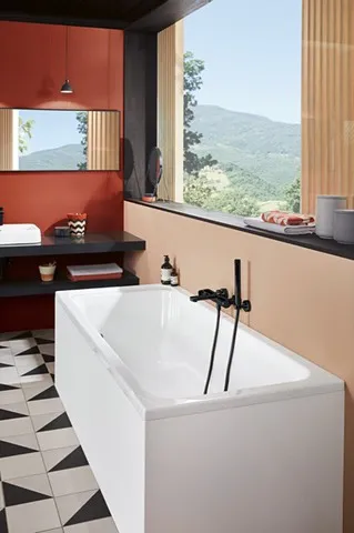 Villeroy & Boch Badewanne „Architectura“ rechteck 180 × 80 cm, Mittelablauf in Weiß Alpin