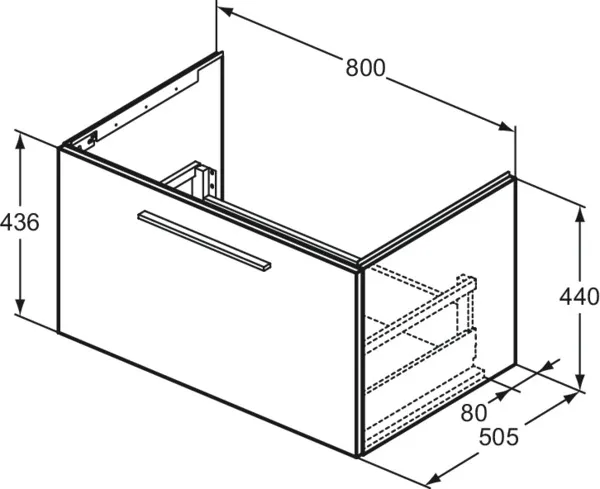 Ideal Standard Waschtischunterschrank „i.lifeB“ 80 × 44 × 50,5 cm Weiß matt Ideal Standard Waschtischunterschrank „i.lifeB“ 80 × 44 × 50,5 cm Weiß matt