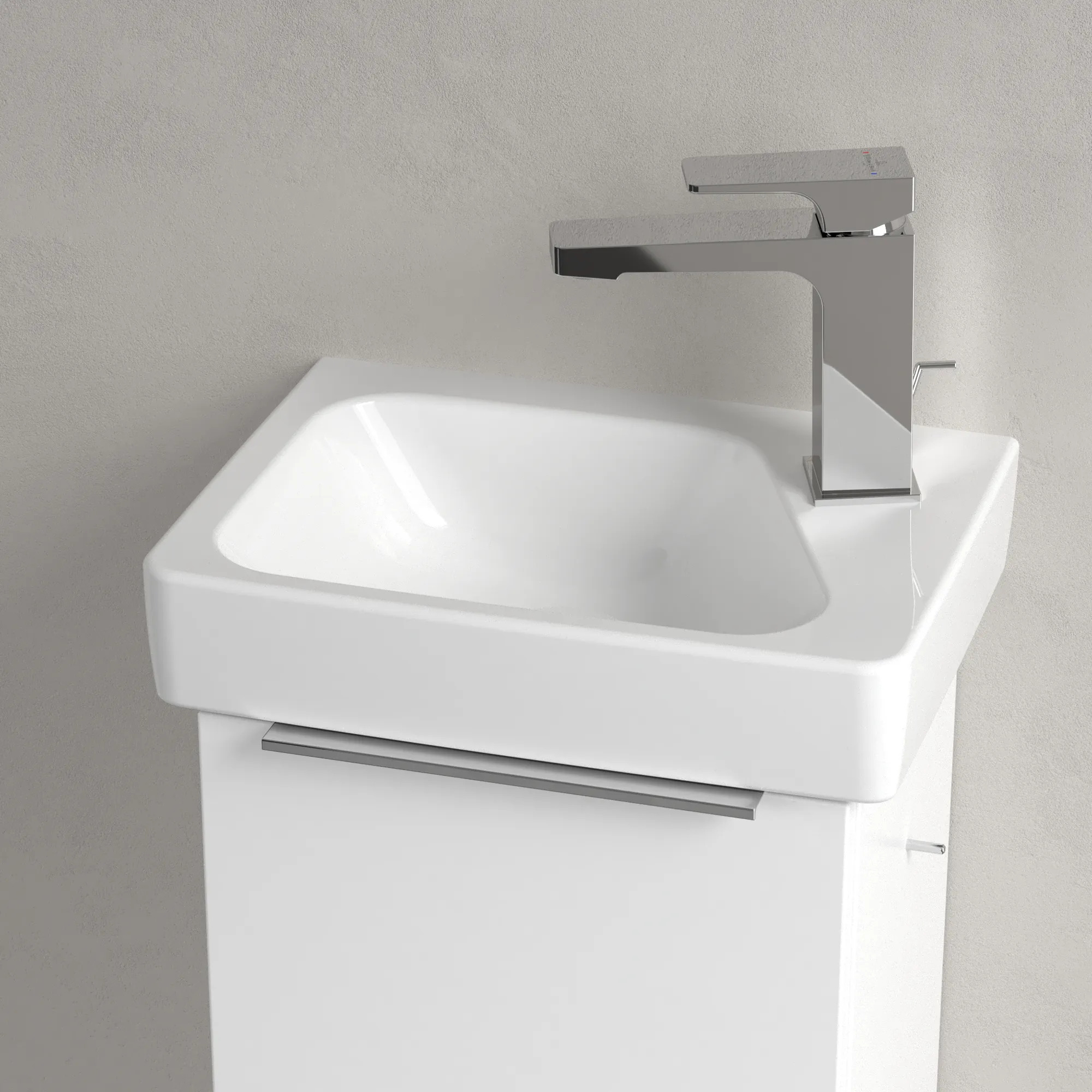 Villeroy & Boch Architectura Handwaschbecken 772-1, 355x260mm, links, Weiß Alpin Villeroy & Boch Architectura Handwaschbecken 772-1, 355x260mm, links, Weiß Alpin