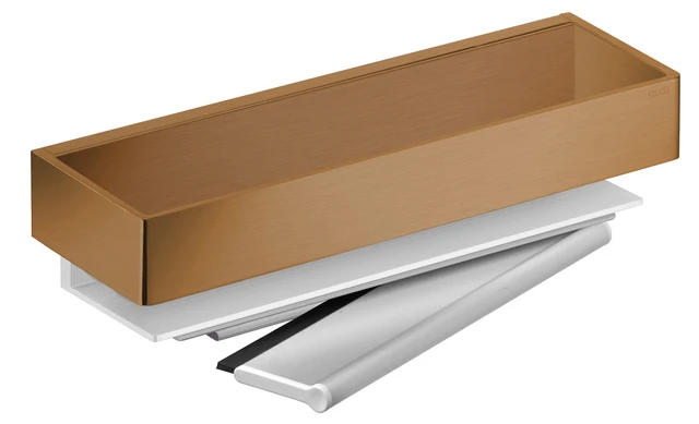 Edition 11 11159030000 Duschkorb mit Glasabzieher silber-eloxiert/Bronze geb. Edition 11 11159030000 Duschkorb mit Glasabzieher silber-eloxiert/Bronze geb.