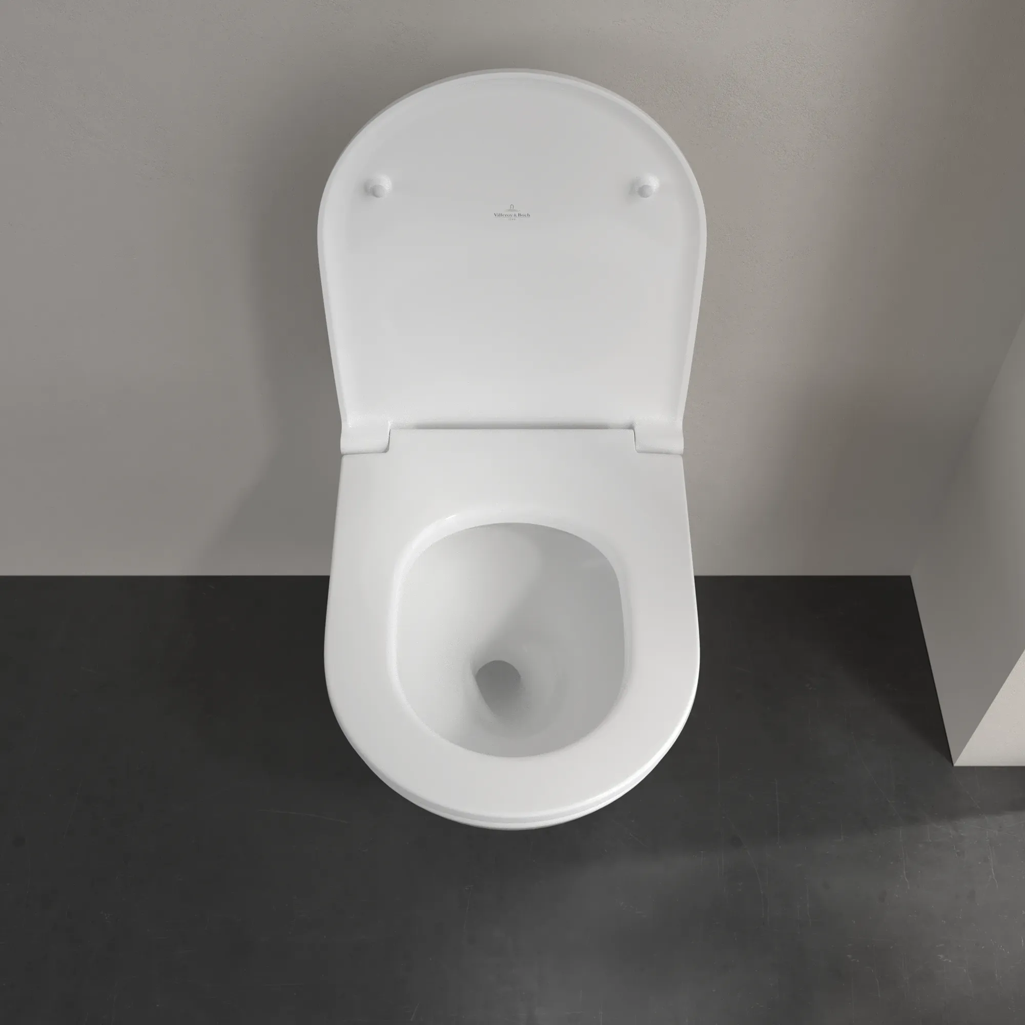 Wand-Tiefspül-WC Combi-Pack „Universo TwistFlush“ 37 × 36 × 56 × 56 cm mit CeramicPlus, ohne Spülrand